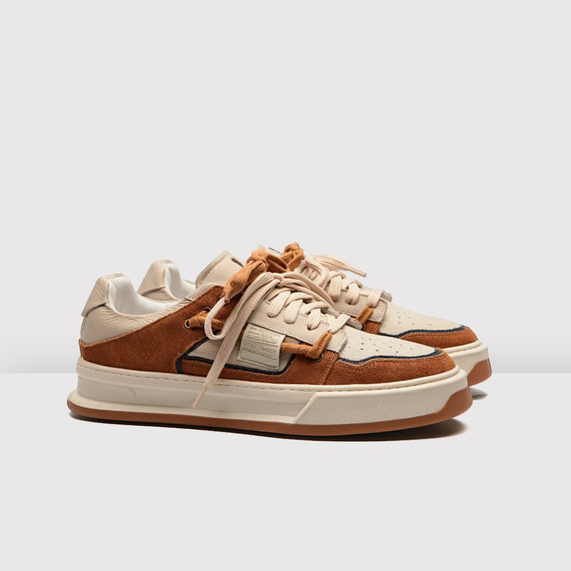 Sneaker Apex Branco-Caramelo